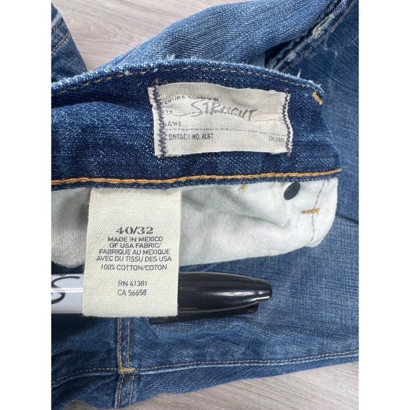 Denim & Supply Ralph Lauren Men's Blue Distressed  Jeans Size 40x32 - Picture 8 of 8